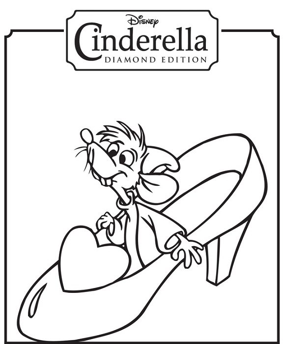 578x700 Mouse In The Shoes Coloring Page Cinderella Pages