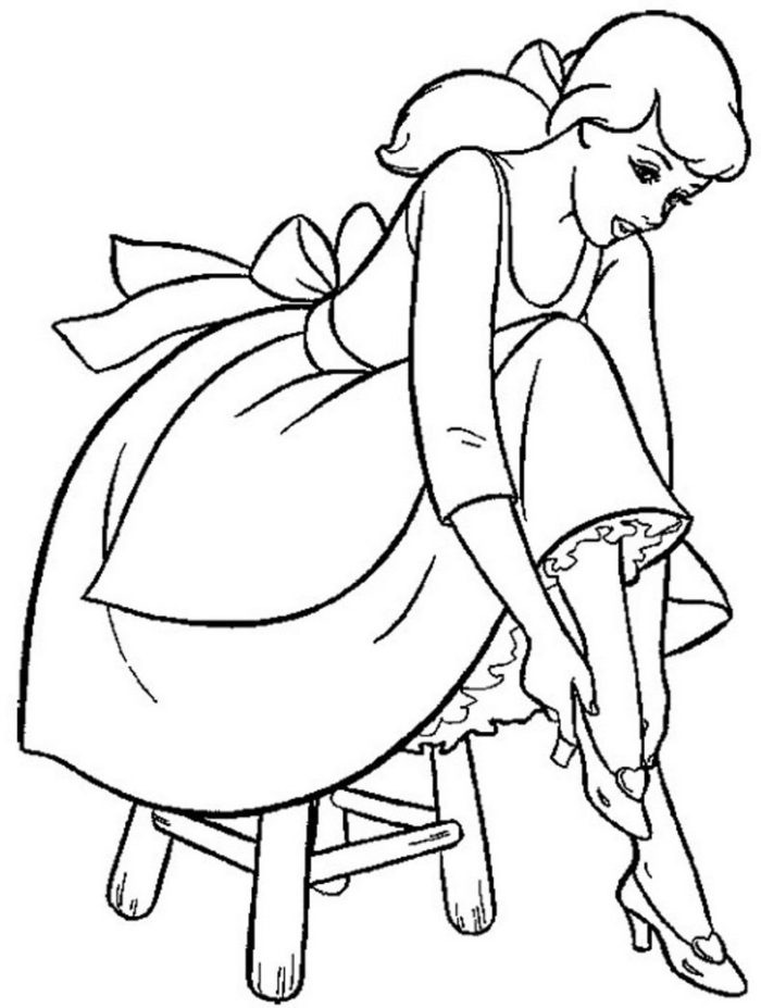 700x927 Cinderella The Cinderella Princess Coloring Pages Free, Cinderella.