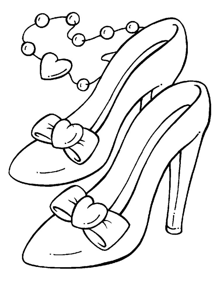 Cinderella Slipper Coloring Pages