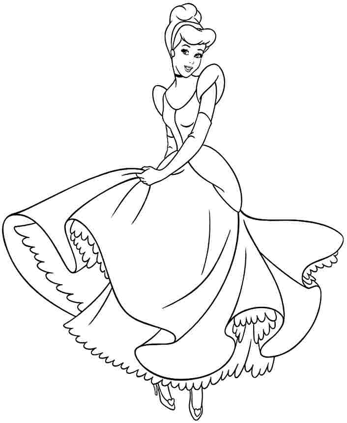 706x859 Coloring Pages Of Cinderella