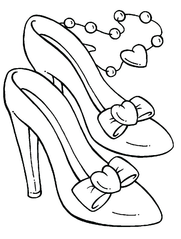 600x789 Glass Slipper Coloring Page Ballerina Shoes Shoe Coloring Pages
