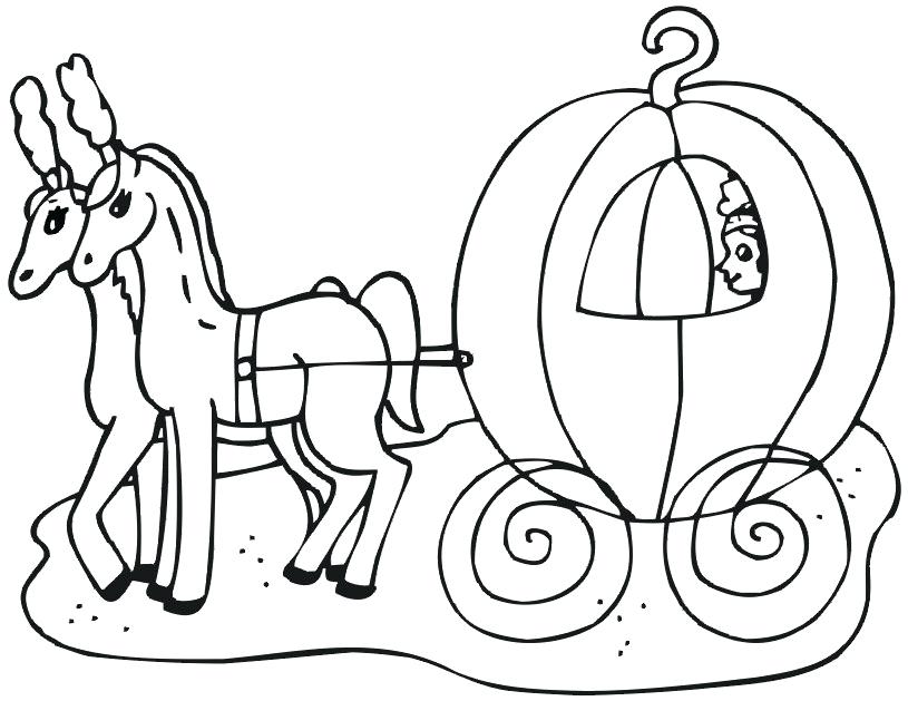 815x629 Cinderella Castle Coloring Pages Print Kids Coloring Carriage