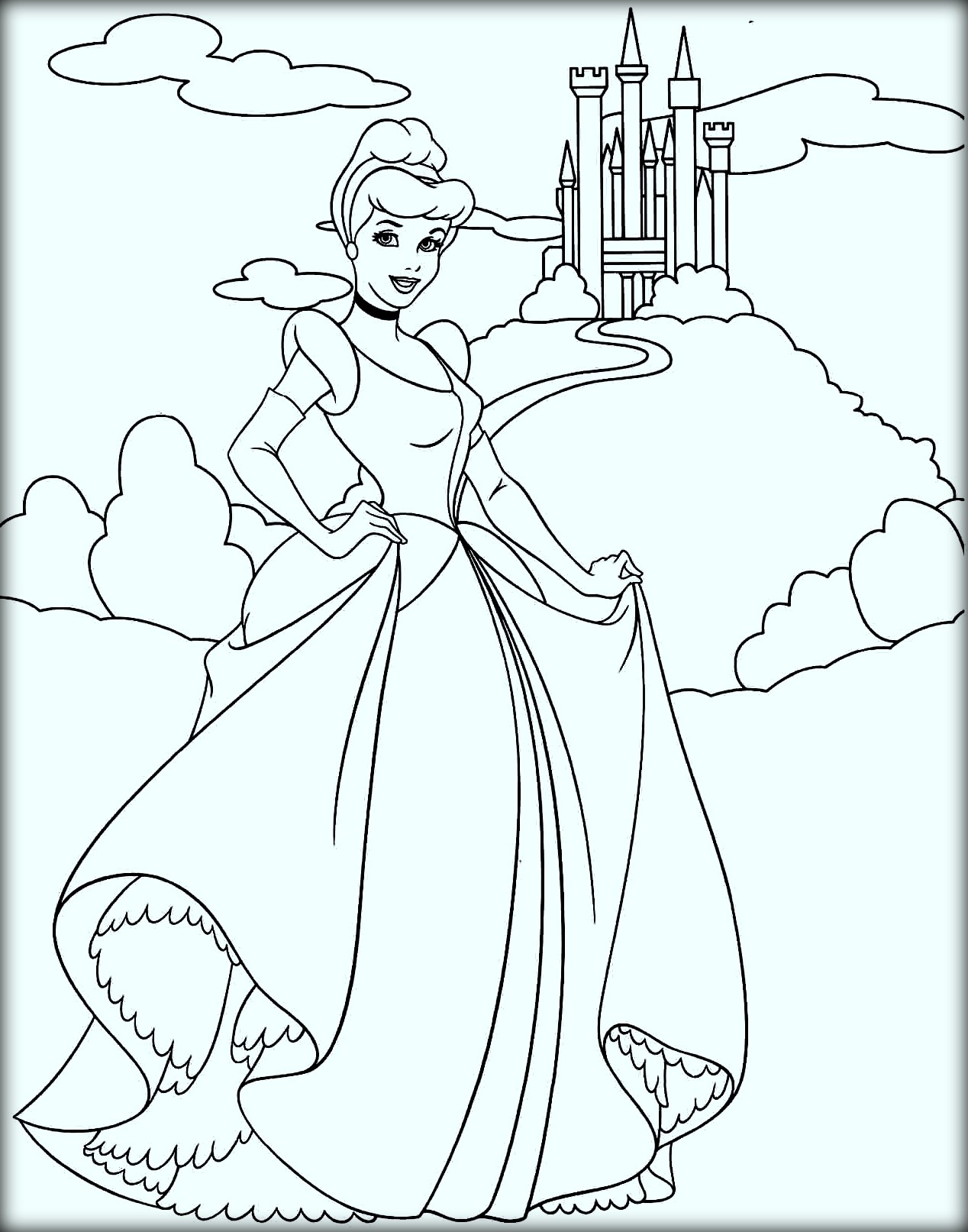 1268x1613 Cinderella Castle Coloring Pages. Simple Pics Of Disney Castle