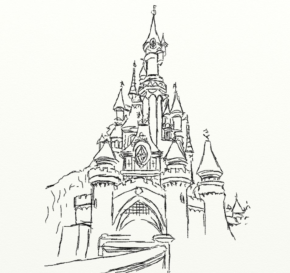 953x896 How To Draw Cinderella Castle Disney World Castle Coloring Page