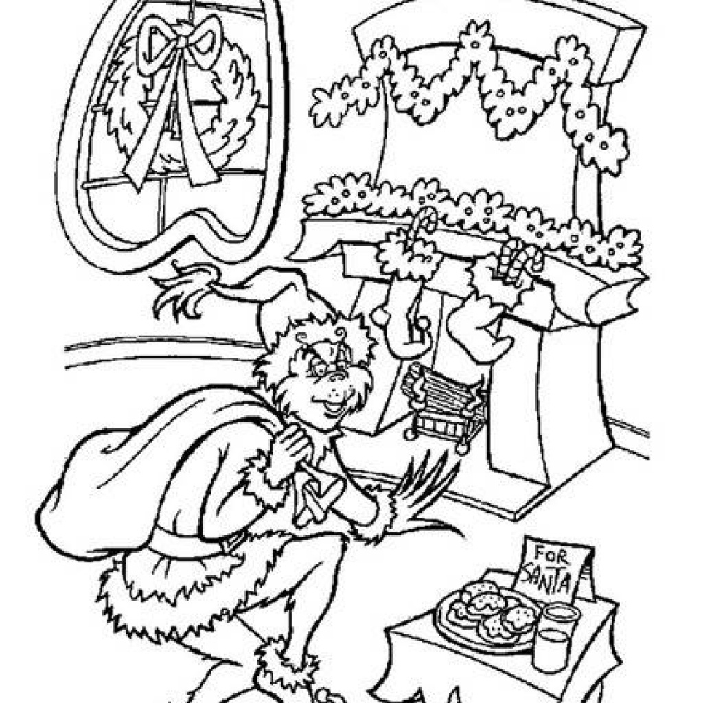 1024x1024 Awesome Grinch Coloring Page With Wallpapers Free Free Coloring
