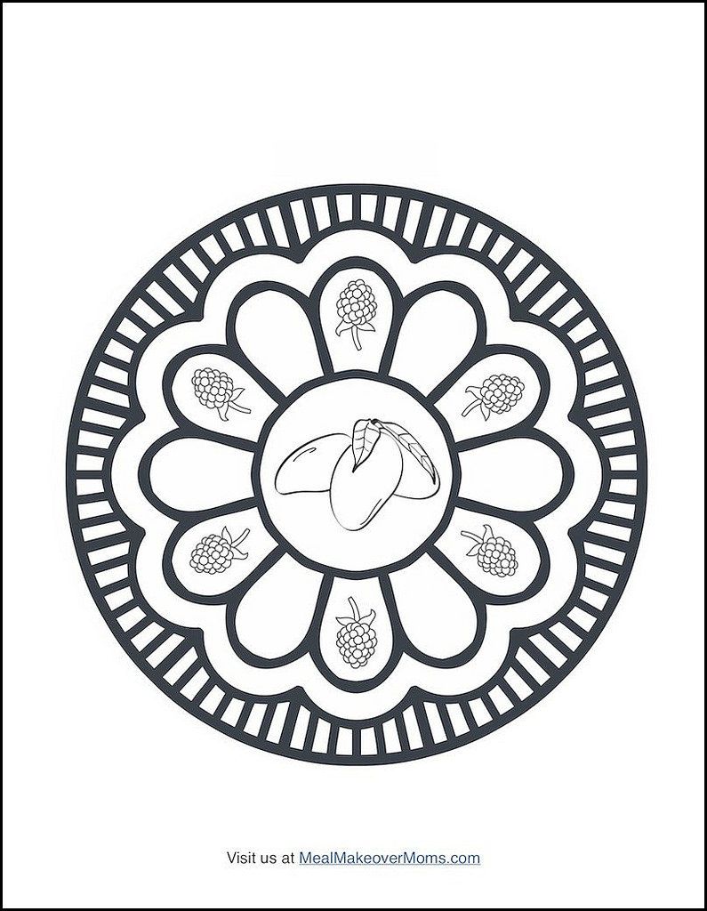 795x1024 Frozen Raspberry Amp Mango Smoothie Bowl Coloring Page
