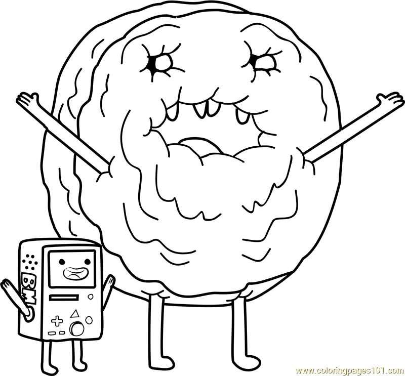 800x743 Cinnamon Bun And Beemo Coloring Page