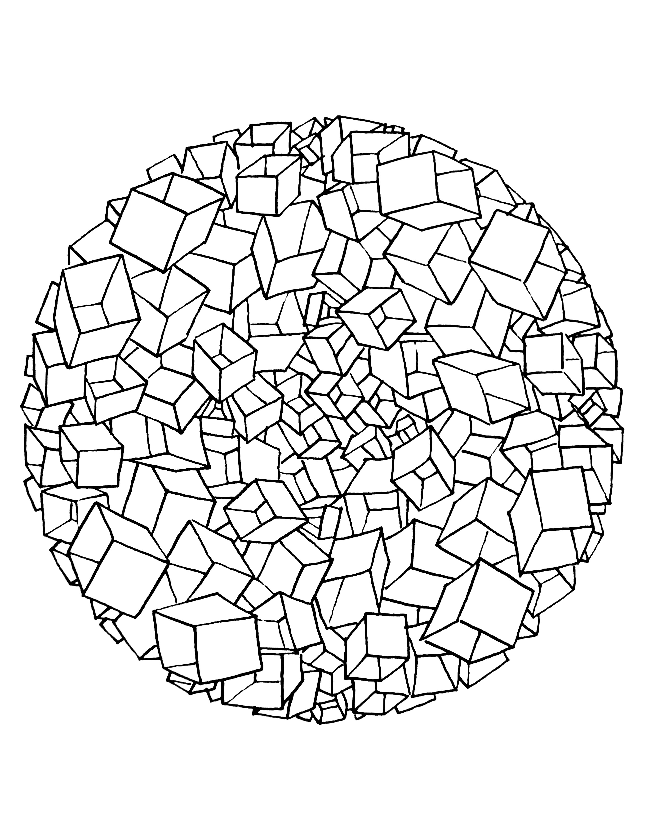 2759x3452 Free Coloring Page Free Mandala To Color Cubes 3d It S Look Like