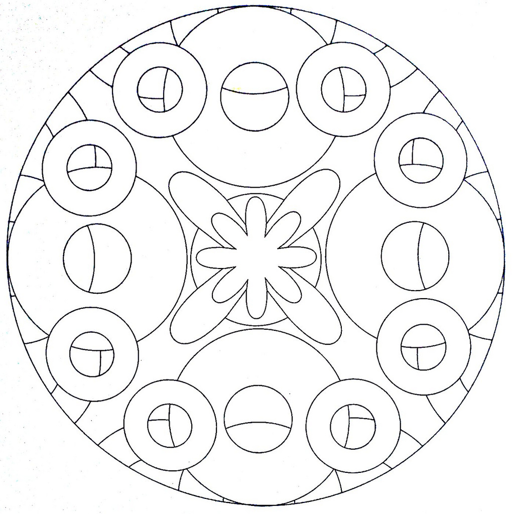 1024x1024 Circle Coloring Page