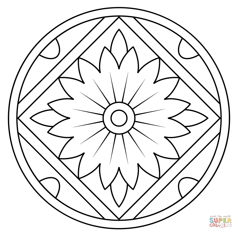 824x810 Mandala Pattern Coloring Pages 1