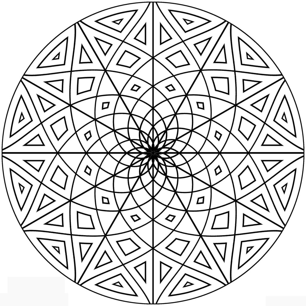 1024x1024 Circular Circular Patterns Colouring Pages Clock Face