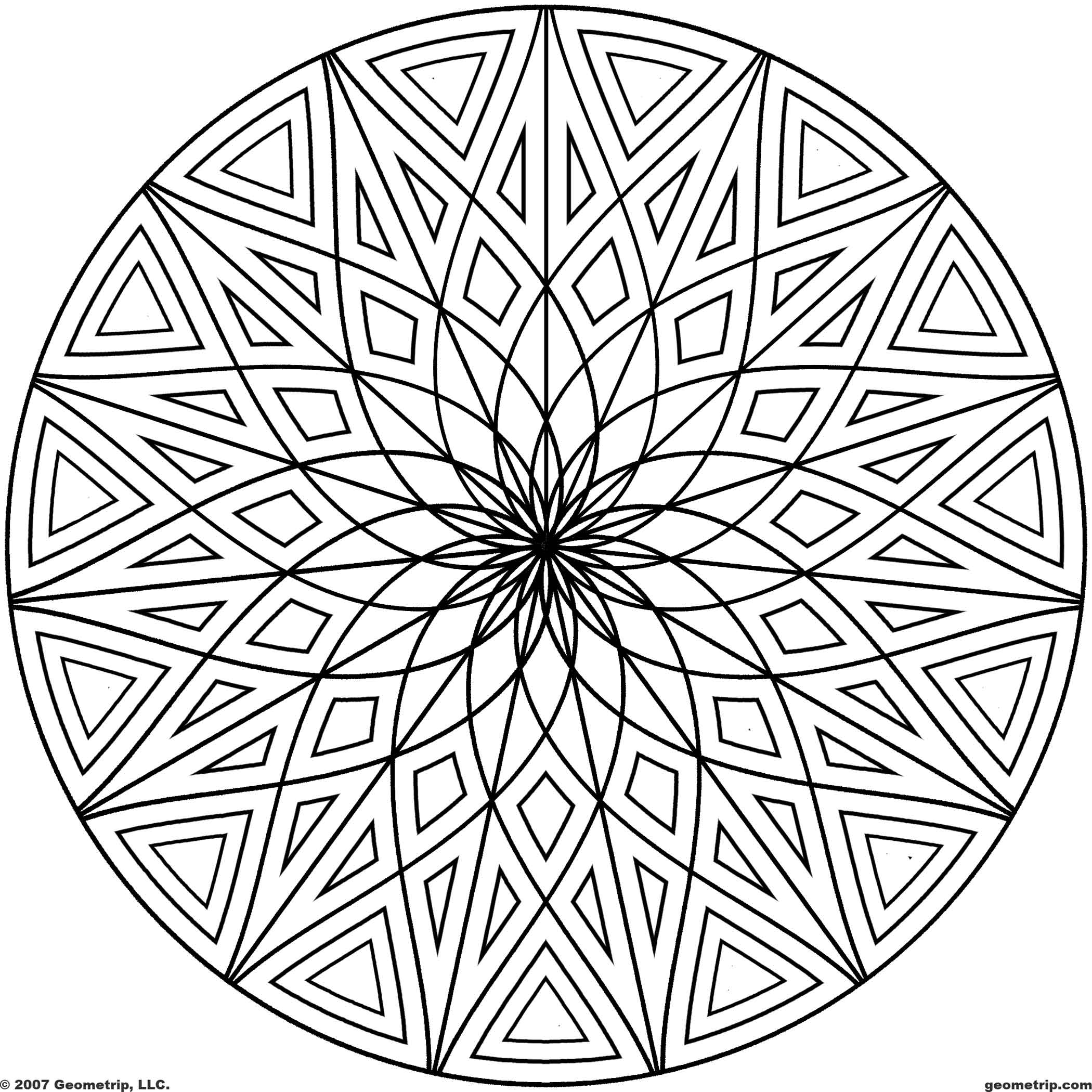 2100x2100 Big Circle Pattern Coloring Pages Page For Pre