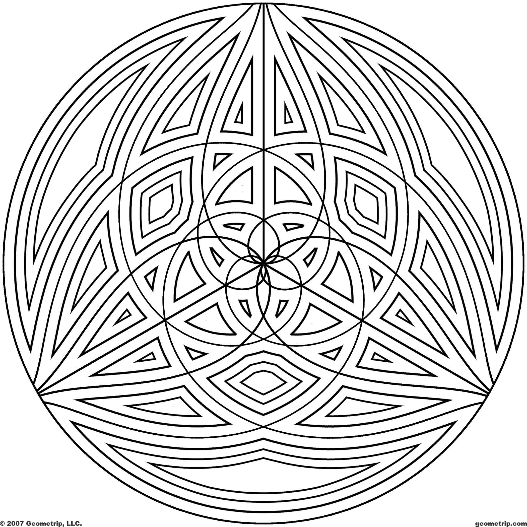 2100x2100 Difficult Geometric Design Coloring Pages Circles Page 3 Of 5
