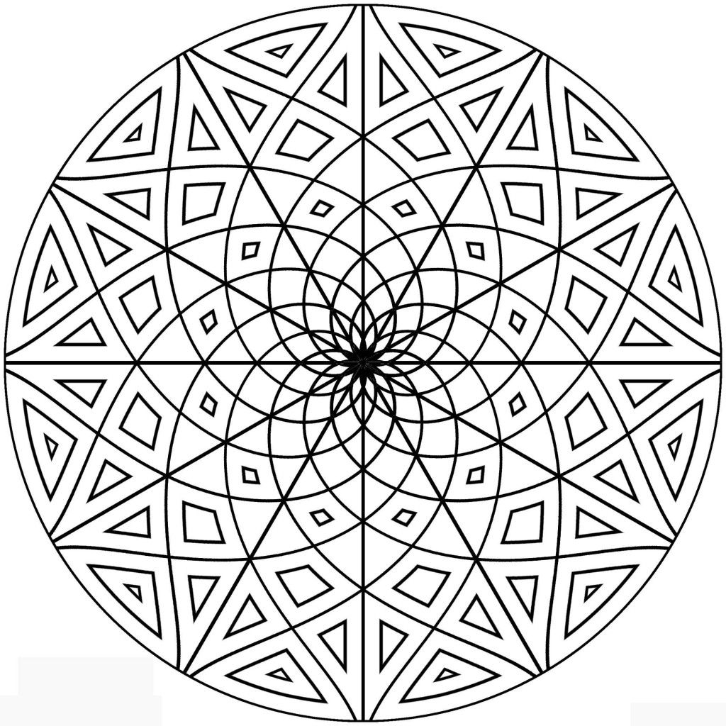 1024x1024 Circular Circular Patterns Colouring Pages Clock Face