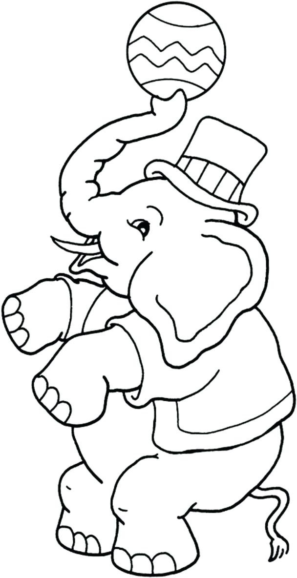 608x1184 Circus Elephant Coloring Pages Theme Carnival And Birthdays