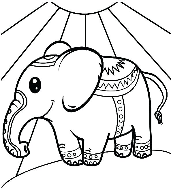 600x659 Baby Elephant Coloring Book Printable Coloring Watching Circus