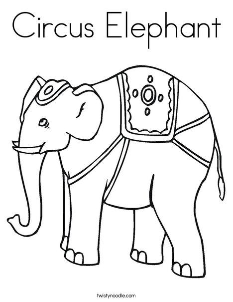 468x605 Circus Elephant Coloring Page