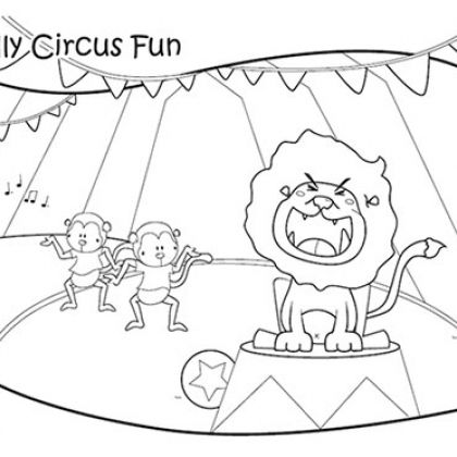 420x420 Circus Lion Coloring Page Coloring Pages For Little Man