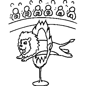 300x300 Circus Lion Coloring Sheet