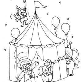 268x268 Circus Animal Coloring Pages Printable Performing Circus Lion