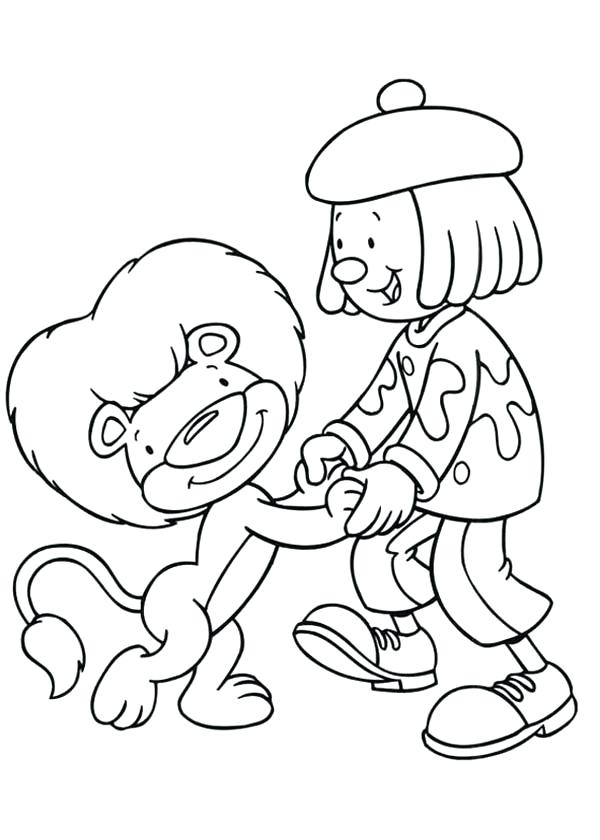 600x840 Circus Coloring Page And The Lion In S Circus Coloring Page Free