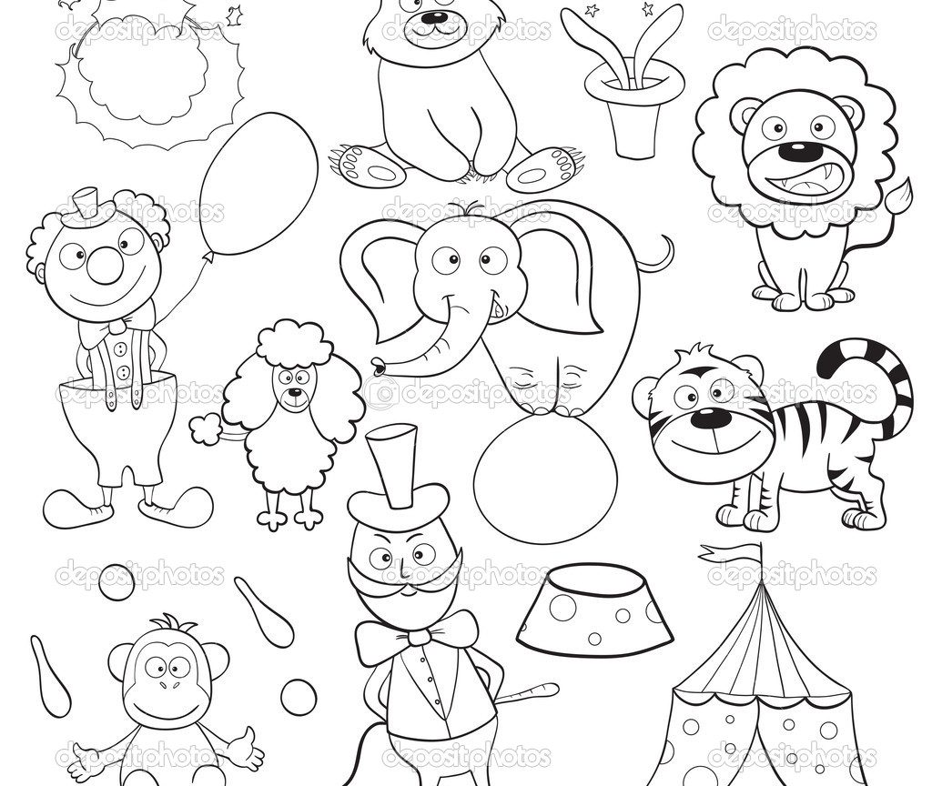 1024x864 Printable Circus Coloring Pages To Print Free And Download Kids