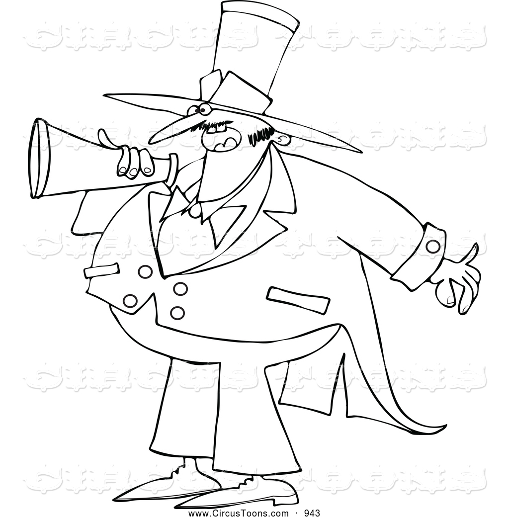 1024x1044 Circus Clipart Of A Coloring Page Outlined Chubby Male Circus