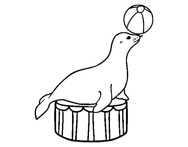 600x470 Equilibrist Seal Coloring Page