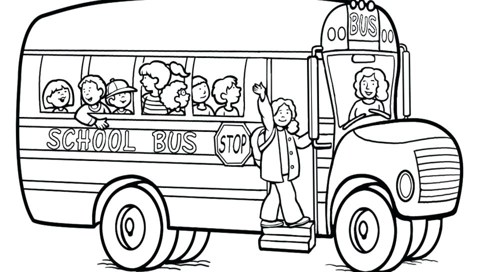 960x544 City Bus Coloring Pages School Bus Coloring Pages For Kindergarten