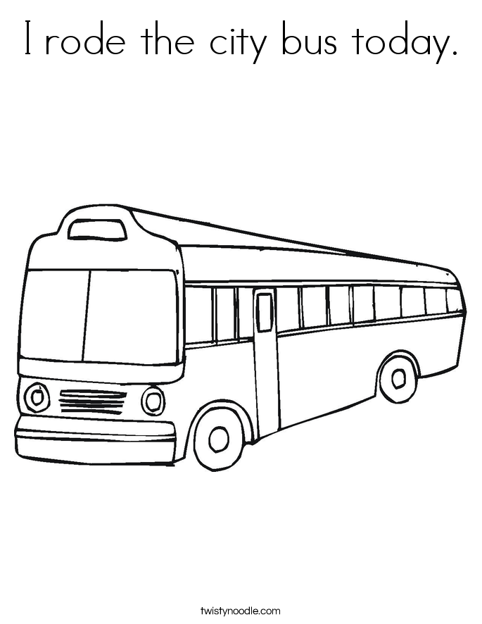 685x886 I Rode The City Bus Today Coloring Page
