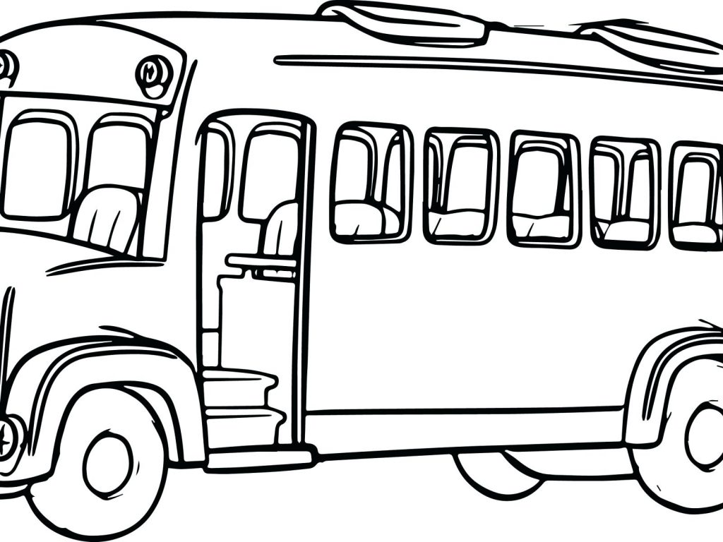1024x768 Coloring Page ~ School Bus Coloring Pages Colors For Kids