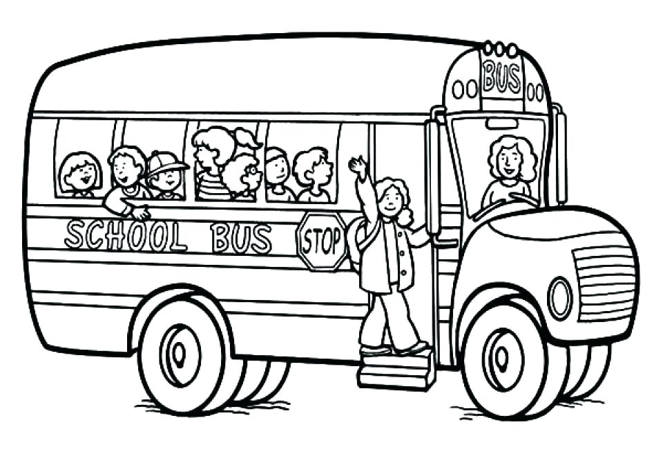 960x667 Bus Coloring Pages Two Side View City Bus Coloring Pages Free