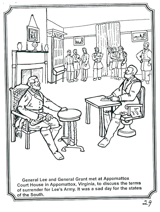680x900 Civil War Coloring Pages Civil War Coloring Page General Lee
