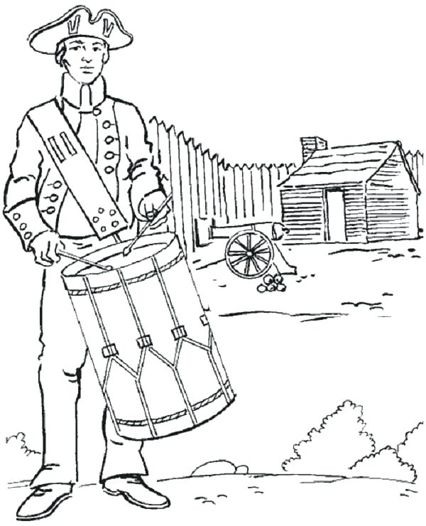 600x740 Colonial Soldier Coloring Page Colonial Coloring Pages Civil War