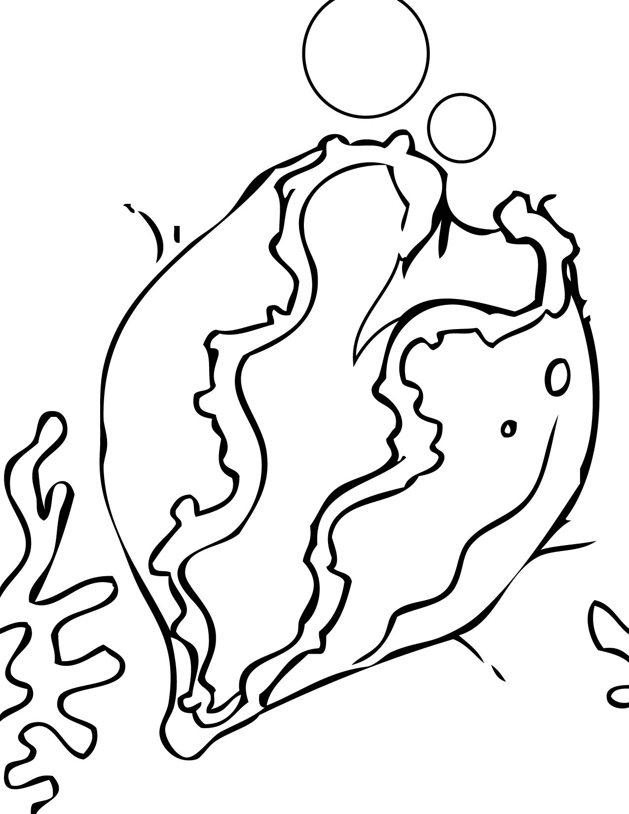 1275x1650 Giant Clam Coloring Page