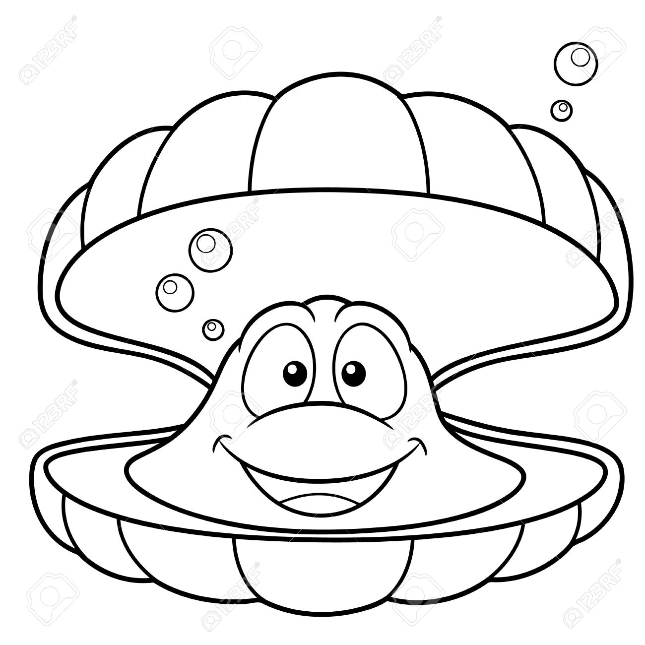 1300x1300 Clam Coloring P On Sea Coloring Pages For Kids