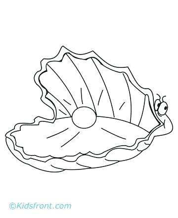 360x440 Clam Coloring Page Clam Coloring Page Oyster Coloring Pages