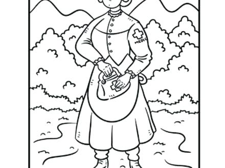440x330 Clara Barton Coloring Page Colouring Pages Free Clara Barton