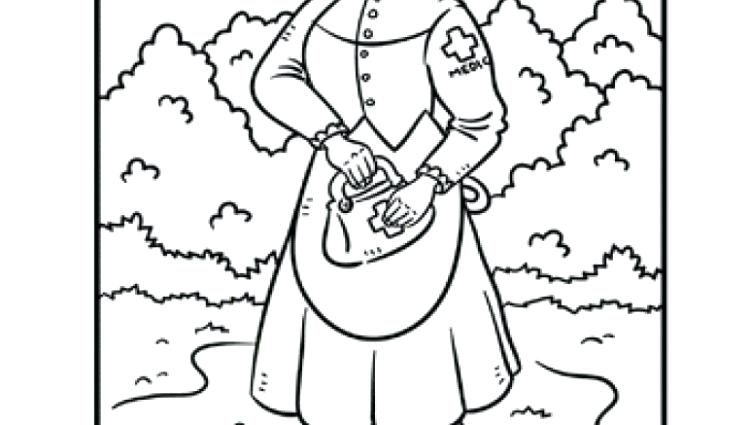 750x425 Clara Barton Coloring Page X Previous Image Next Image
