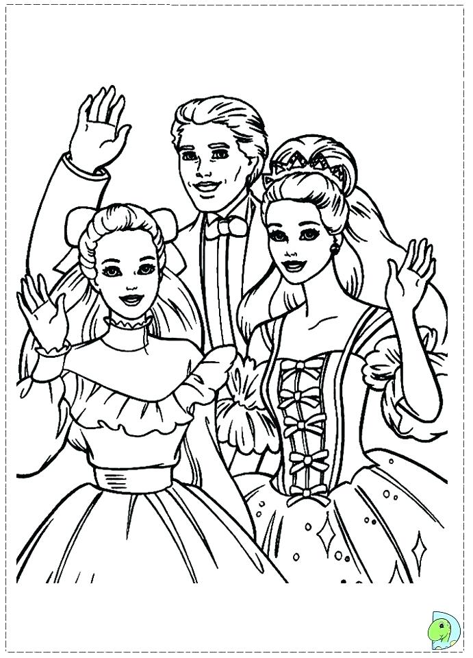 691x960 Barbie Nutcracker Coloring Page