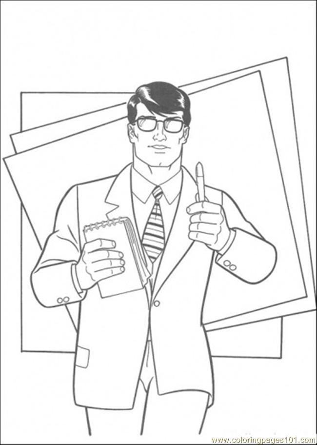 650x912 Clark Is A Journalist Coloring Page