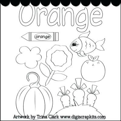 400x400 Color Orange Worksheets For Kindergarten Kids Coloring Color