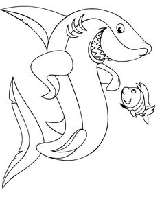 236x303 Color The Fearsome Shark Shark, Worksheets And Clip Art