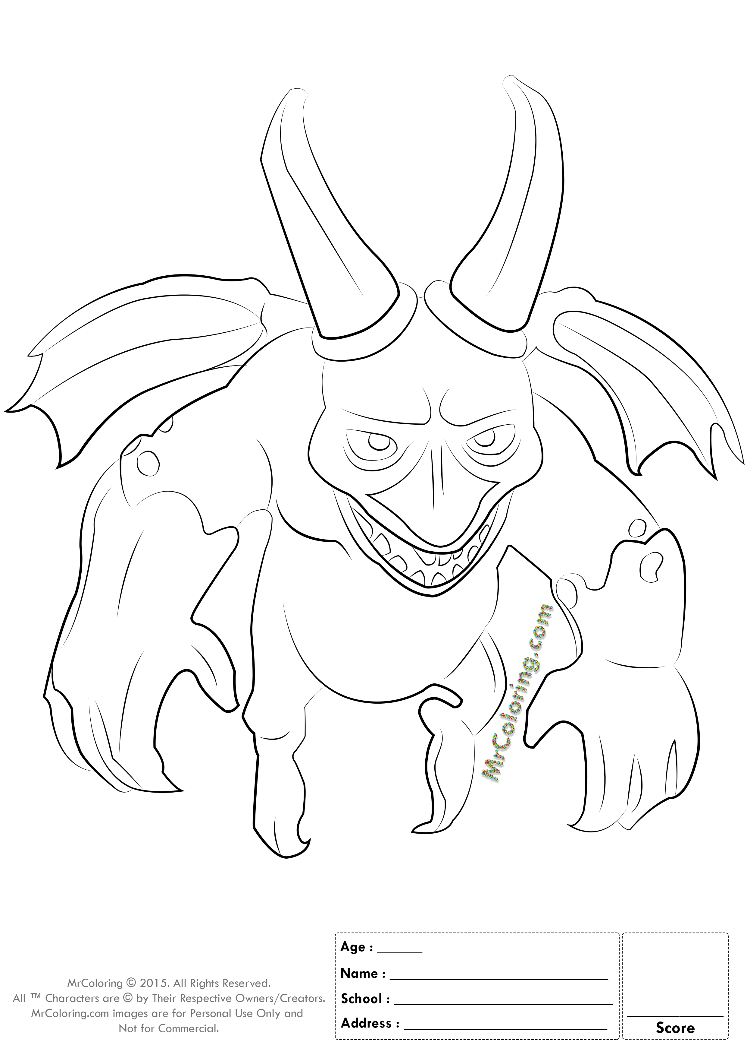 2480x3508 Free Printable Clash Of Clans Minion Coloring Pages
