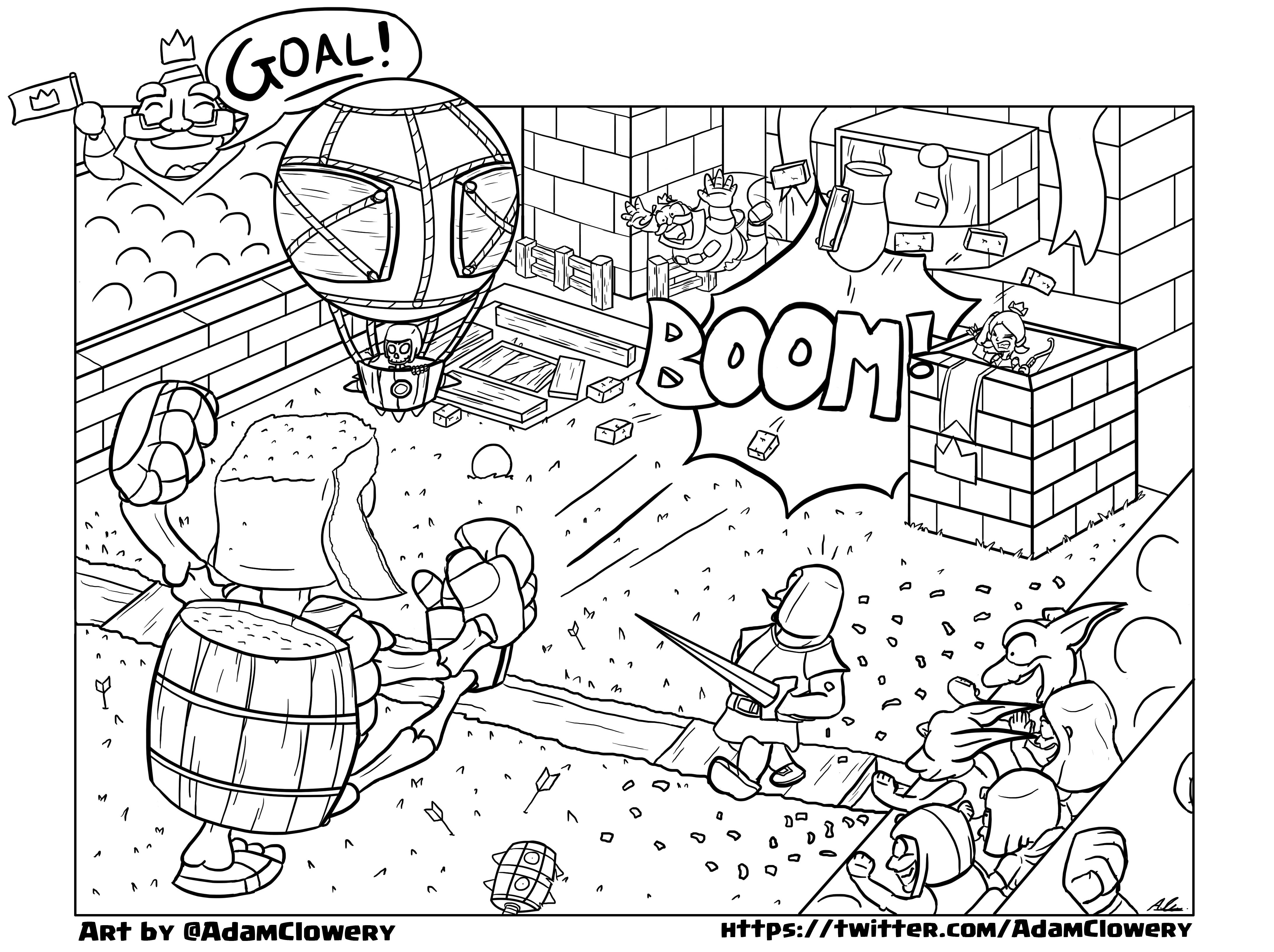 4365x3263 Sensational Clash Royale Coloring Pages Drawin