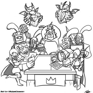 360x360 Coloring Pages Free Printable Clash Of Clans Barbarian Royale