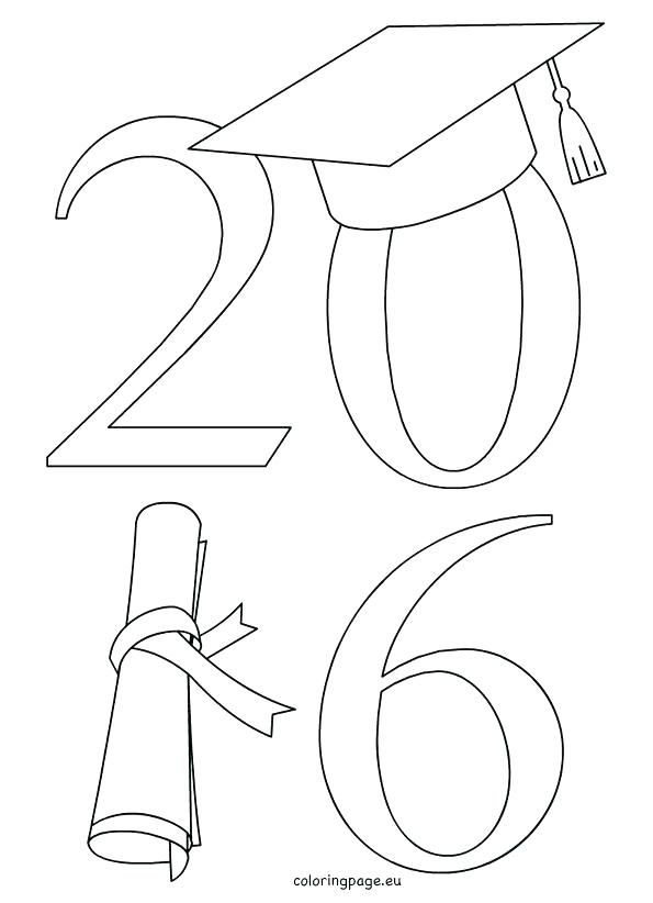 595x822 Drawing Graduation Cap Coloring Pages Color Luna Drawing