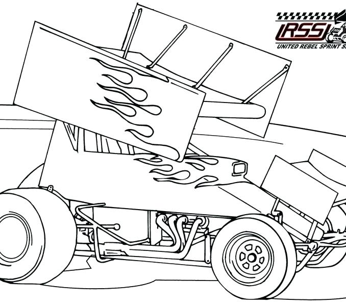 678x600 Sprint Car Coloring Pages Classic Car Coloring Pages Classic