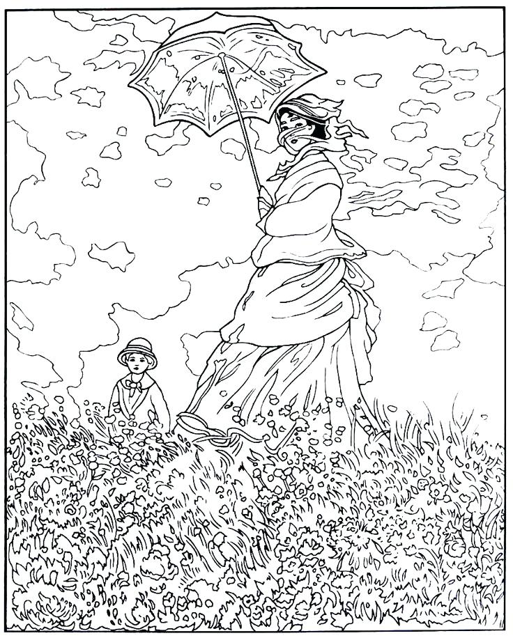 736x916 Claude Monet Coloring Pages Click To See Printable Version