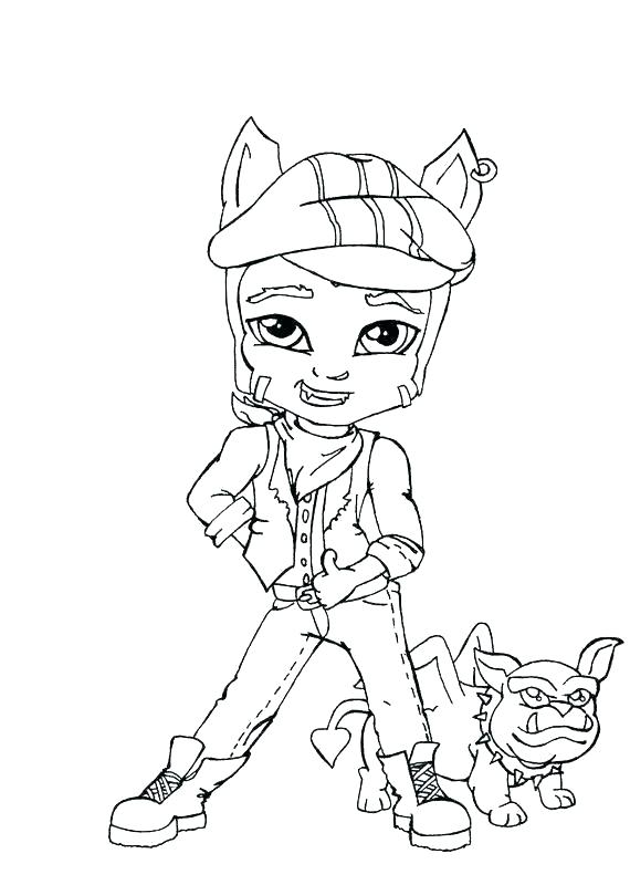 570x800 Monster High Coloring Pages Clawdeen Wolf Monster High Coloring